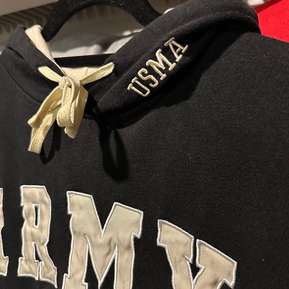 Vintage y2k United States Military Academy Army College Black Mens Medium Hoodie - Picture 4 of 6
